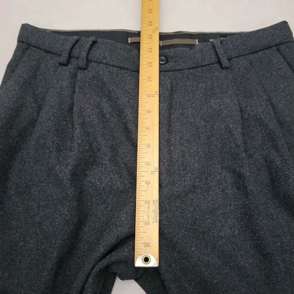Banana Republic BR Wool Blend Pleated Trouser Pants Mens 33 Gray Excellent